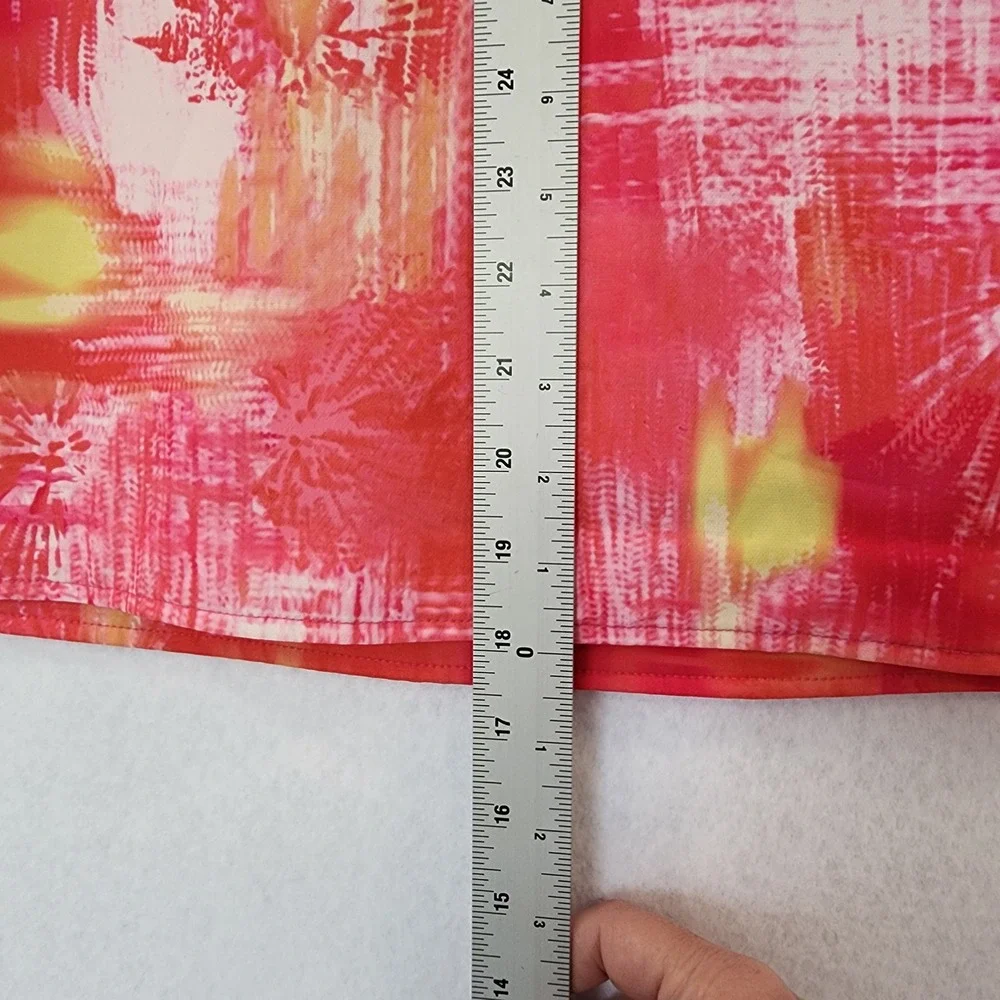 EP Pro Golf Skort Womens 10 Pink Orange‎ Abstract Brushstroke Performance Skirt